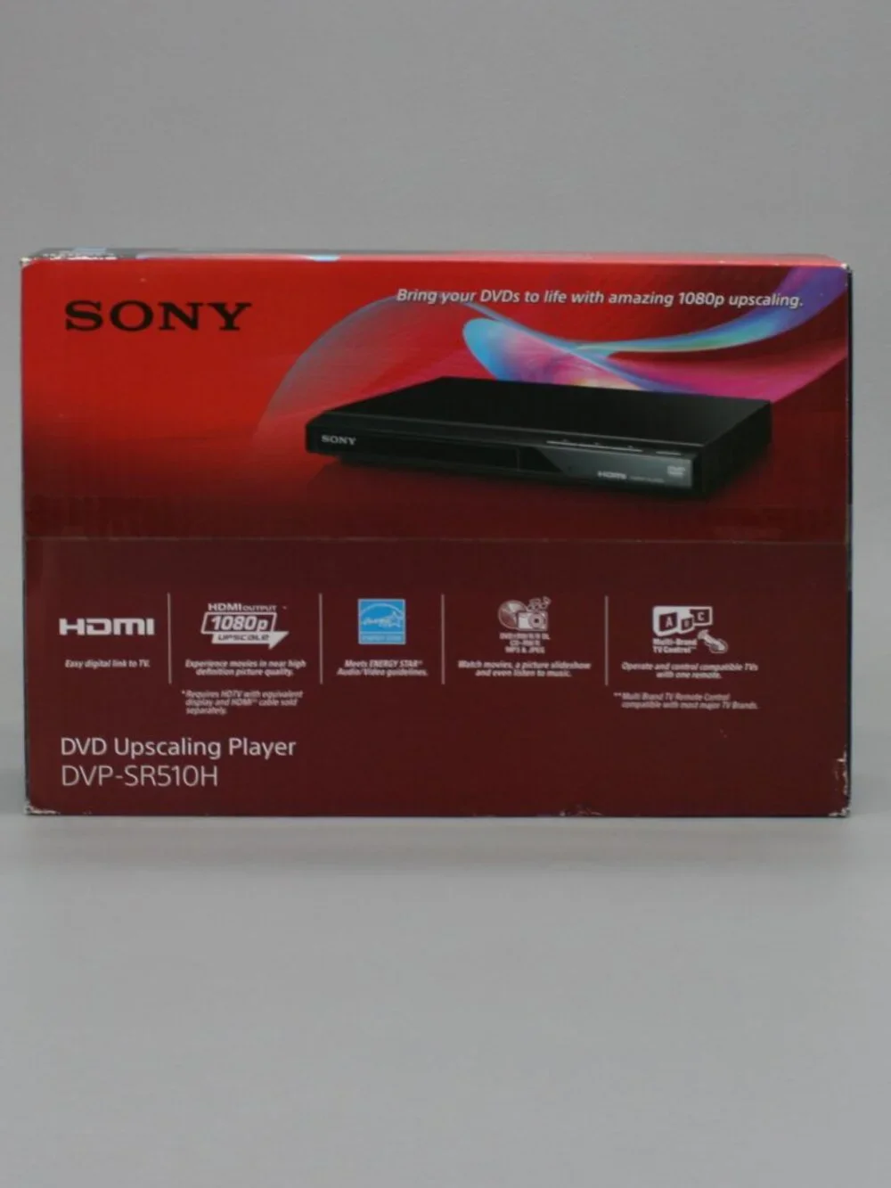 NEW Sony DVD Player 1080p HD Upconversion/Upscaling HDMI Remote Dolby DVP-SR210P
